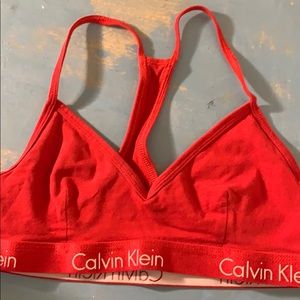Red Calvin Klein Bralette